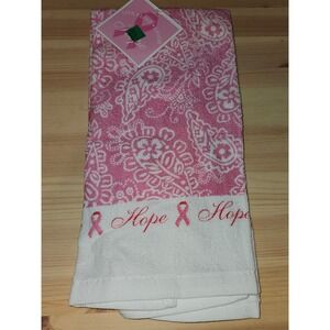NWT Kay Dee Designs Pink Hope Paisley Breast Cancer Awareness Kitchen Hand Towel